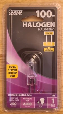 Feit Electric High Quality Light Bulb, 100W, 120V, Clear GY6.35 Base - Image 1 of 2