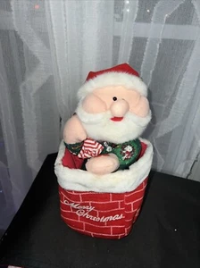 Animierter Weihnachtsmann im Kamin knallt auf spielt verschiedene Weihnachtsmusik funktioniert - Bild 1 von 4