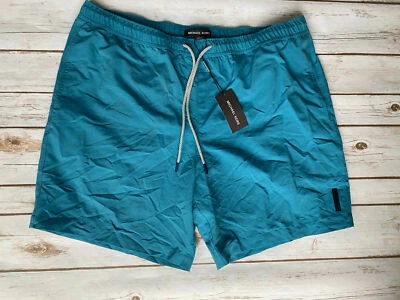 MICHAEL KORS LANAI FORRADO BAÑADOR PANTALONES CORTOS RHONE AZUL PARA HOMBRE XL $79 NUEVO  Foto 1 de 4