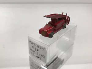 MATCHBOX MOKO LESNEY 09A DENNIS FIRE ESCAPE - GMW -RED 3inch- GOOD - 502 - Imagen 1 de 6