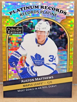 2017-18 O-Pee-Chee Platinum Auston Matthews Platinum Records PULSAR SSP #PR-11 - Image 1 of 2