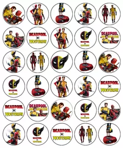 Wolverine & Deadpool Edible Cupcake Toppers Icing Birthday Decorations (2 Sizes) - Picture 1 of 4