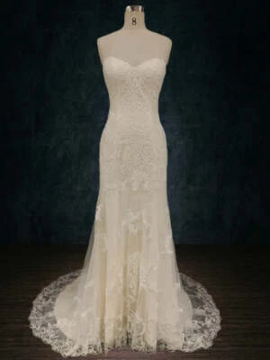 Lace Mermaid Wedding Dress with Sweetheart Neckline - Image 1 of 4