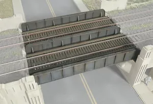 DOUBLE TRACK THROUGH STEEL PLATE GIRDER BRIDGE HO Scale KIT  933-2948 - NEW - Picture 1 of 5