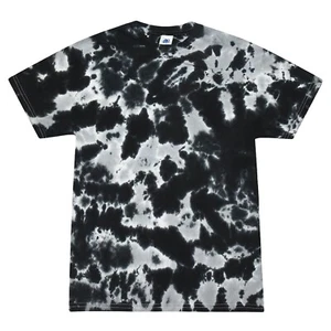 MultiBlack Tie Dye T-Shirts Adult & Kids Sizes Cotton Colortone - Picture 1 of 1