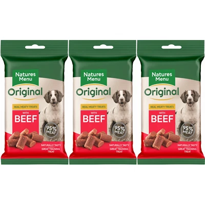 Natures Menu Dog Treats BULK BUY 1 3 9 or 12 Packs Chicken, Beef, Lamb & Chicken