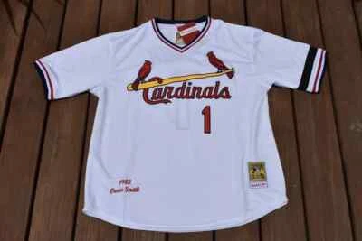 ST. LOUIS CARDINALS OZZIE SMITHCOOPERSTOWN РЕТРО БЕЛЫЙ СВИТЕР НОВЫЙ С ЯРЛЫКАМИ SZ БОЛЬШОЙ - Изображение 1 из 2