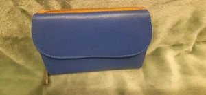 Charles Smith Ladies Medium Compartment Purse Blue/Orange - Picture 1 of 2