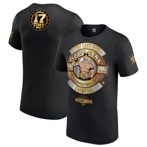 WWE Black John Cena WrestleMania 41 Winner T-Shirt *NEU* Official Shirt - Bild 1 von 3