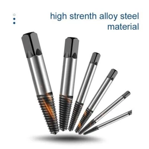 Juego de 6 piezas extractores de tornillos guía de brocas fáciles de sacar tornillos rotos removedor de pernos EE. UU. - Imagen 1 de 10