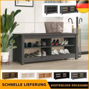 Schuhbank Massivholz Kiefer Schuhschrank mehrere Farben mehrere Größen vidaXL - Bild 1 von 73