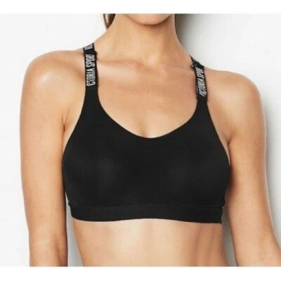 Sujetador deportivo Victoria's Secret negro ligero soporte medio Foto 1 de 4