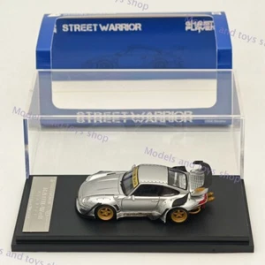 Street WARRIOR SW 1/64 RWB 993 RAUH-Welt Heavenly Silver Short Wing Diecast - Imagen 1 de 7