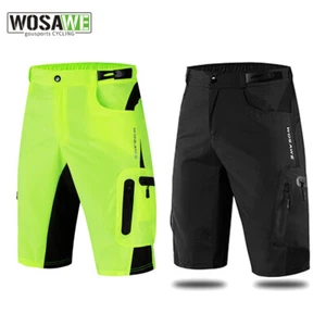 WOSAWE Herren Radfahren Baggy Shorts MTB Bike Kurze Hose Gepolstert Unterwäsche - Bild 1 von 15