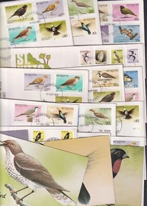 St Kitts Birds choice FDC Kestrel Owl Pelican Hummingbird Bullfinch Martin Heron - Picture 1 of 7