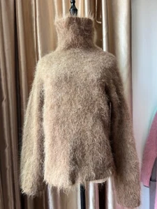 Mohair Wool Sweater Blended Jumper Super Soft Fluffy Fuzzy Pullover - Picture 1 of 7