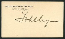 George von Lengerke Meyer (1858-1918) signed card | US Sec. of Navy - autograph!