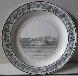 Antico piatto decorativo  ceramica di CREIL Assiette Parigi Versailles - Picture 1 of 1