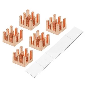 5 Stück Kupferkühlkörper 6x6x5mm mit Selbstklebendem für IC Chipsatz Kühler - Bild 1 von 6