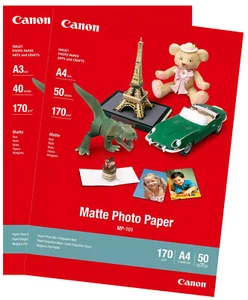 Lotto carta fotografica opaca a getto d'inchiostro originale Canon MP-101 170 gsm, 7981A005, 7981A008 - Foto 1 di 3