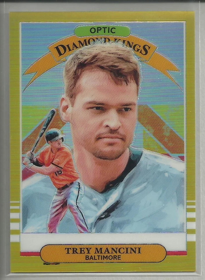 Trey Mancini 2019 Panini Donruss Optic Diamond Kings GOLD PRIZMS #d / 10 Orioles - Image 1 of 3
