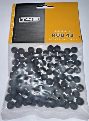 100 x Umarex Muntion Rubberballs Cal. 43 Gummikugeln T4E Rub 43 - Bild 1 von 4