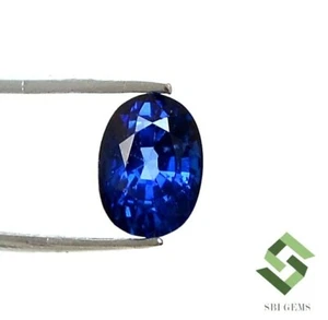7x5.25 mm Natural Blue Sapphire Oval Cut 1.33 CTS Faceted Loose Gemstone - Picture 1 of 8