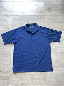 HL Sport Polo Shirt Men 2XL Performance Luxury Blue Club Logo - Picture 1 of 5