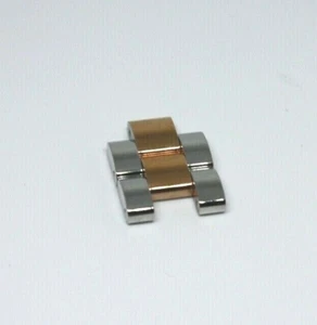 2 GLIEDER MICHELE JETWAY TWO TONE ROSE EDELSTAHL 18MM DAMEN UHR - Bild 1 von 5