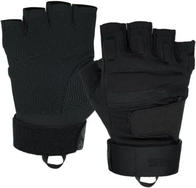 Guantes tácticos de combate sin dedos para guantes de caza de tiro de airsoft militar Foto 1 de 4