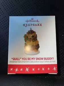 Hallmark: Quill You Be My Snow Buddy? - Porcupine - 2016 Miniature Ornament - Picture 1 of 1