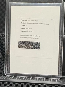 Jake Bloss 2025 Prizm Sensational Signature / Auto - Pulsar Prizm #Redemption - Bild 1 von 2