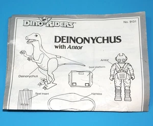 DINO RIDERS ORIGINAL INSTRUCTIONS MANUAL SHEET DEINONYCHUS WITH ANTOR US USA ... - Picture 1 of 4