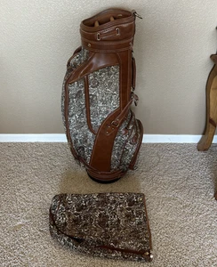 Vintage Daiwa Coach Collection Floral Golf Bag w/ Rain Cover & Shoulder Strap - Picture 1 of 13