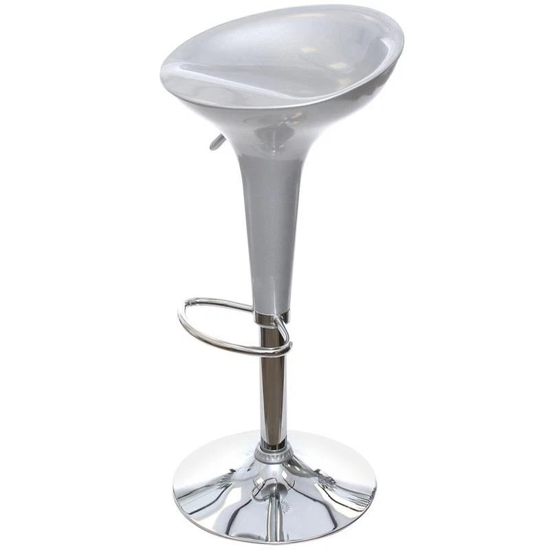 MAURY'S SGABELLO BAR CUCINA QUICK SILVER ARGENTO DESIGN MODERNO ABS E METALLO - Immagine 1 di 4