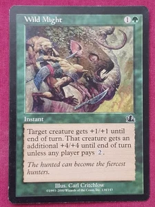 Magic The Gathering PROPHECY WILD MIGHT green card MTG - Picture 1 of 2