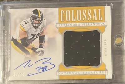 2019 National Treasures Colossal Material Signatures #30 Alejandro Villanueva/49 - Image 1 of 2