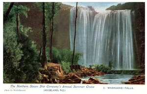 Whangarei Falls New Zealand Vintage Postcard Northern Steam Ship Cruise - Picture 1 of 2