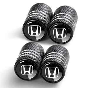 4x Honda Tire Valve Stem Caps For Car Truck Universal Fitting Black Free Shippin - Bild 1 von 9
