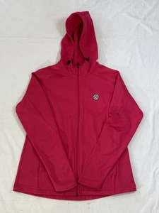 Sport-Tek Full Zip Hoodie Womens Large Pink VW Logo Softshell Jacket Hooded - Picture 1 of 5