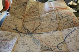 alte Karte - Die Schlachten in Polen - 03.10 - 17.12.1914 - Geschichte des Krie - Picture 1 of 5