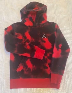 Air Jordan Jumpman Batik Hoodie Sweatshirt rot/schwarz Jungen Medium 10-12 Jahre - Bild 1 von 8