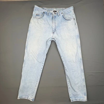 Pantalones de mezclilla Route 66 corte regular 38x30 | lavado claro vintage años 90 EE. UU. desgastados Foto 1 de 4