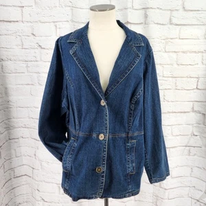 Vintage Denim Jacket 3X Field Denim Classic 90s Country Boho Cottage Farm Chore - Picture 1 of 9