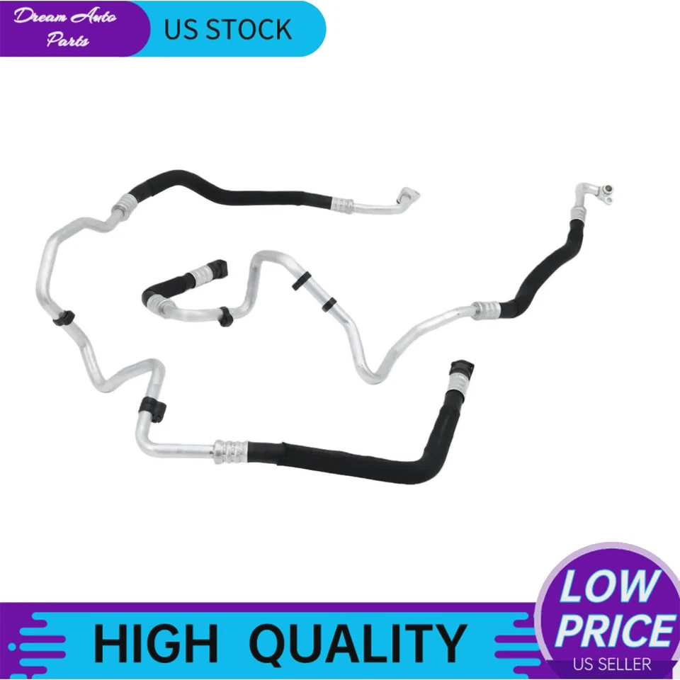 Fit BMW 535i 640i 17227636879 2x Engine Oil Cooler Line Hose Pipe Inlet&Outlet — 第 1/4 张图片