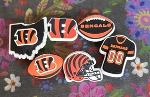 7 Piece CINCINNATI Football Team Shoe Charms Shoe Decorations NEW - Picture 1 of 4
