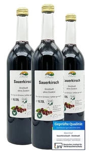 Bleichhof Sauerkirschsaft – 100% Direktsaft OHNE Zuckerzusatz, vegan (3x 0,72l) - Bild 1 von 5