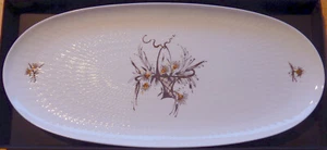 Rosenthal Studio-Linie Servierplatte Kuchenplatte oval mit Relief und Blumendeko - Bild 1 von 6