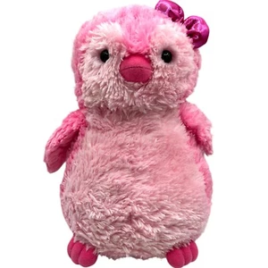 Aurora Destination Nation Pink Penguin 11" Plush Stuffed Animal Soft Puffy Bird - Picture 1 of 5