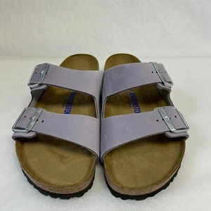 Birkenstock New w/ Box Arizona Purple Fog Nubuck Soft Footbed Narrow Select Size - Picture 1 of 5